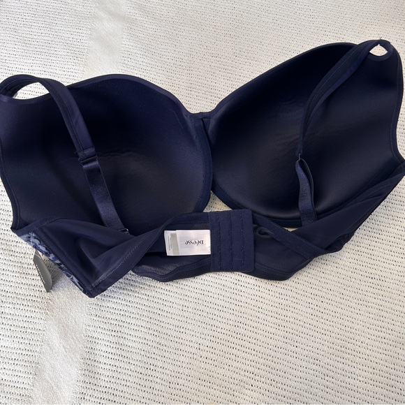 Deesse Women's Plus Size Bra 44H Blue Lace Contour T Shirt Underwire NWT - Picture 9 of 11